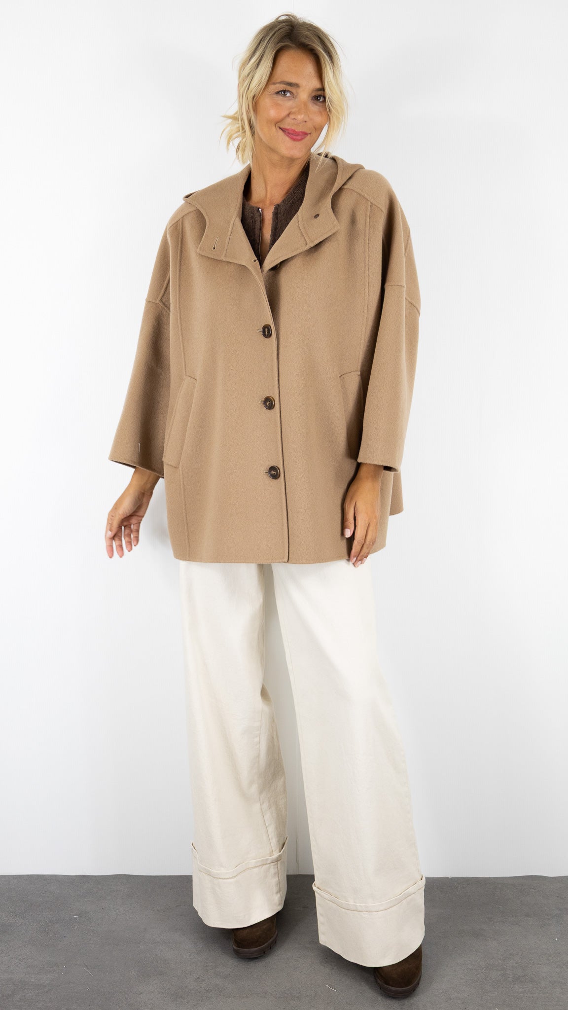 VESTE PONCHO EN LAINE CAMEL GERARD DAREL DCM33 C028